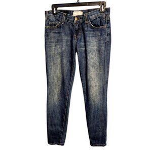 Current Elliott | Women's Blue Distressed Skinny Jeans (Size 25)